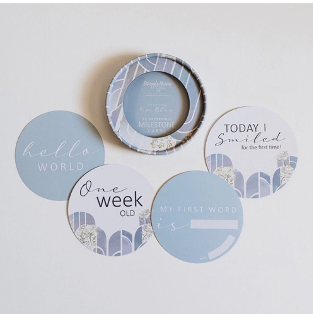 Eventide & Ice Blue Reversible Milestone Cards I Miss Kyree Loves