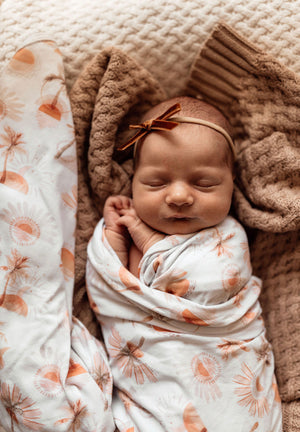 Paradise | Baby Jersey Wrap & Beanie Set