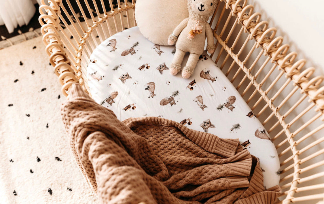 Hazelnut | Diamond Knit Baby Blanket