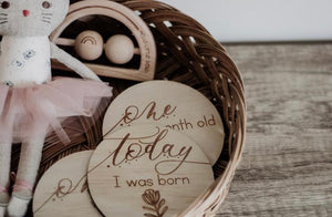 Australiana Wooden Month Milestone Discs