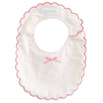 ALIMROSE Scallop Edge Bib - Spot Pink