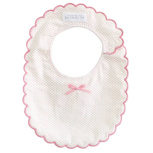 ALIMROSE Scallop Edge Bib - Spot Pink