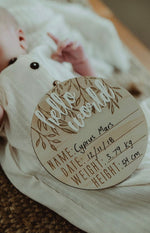 Hello World - Birth Announcement Disc