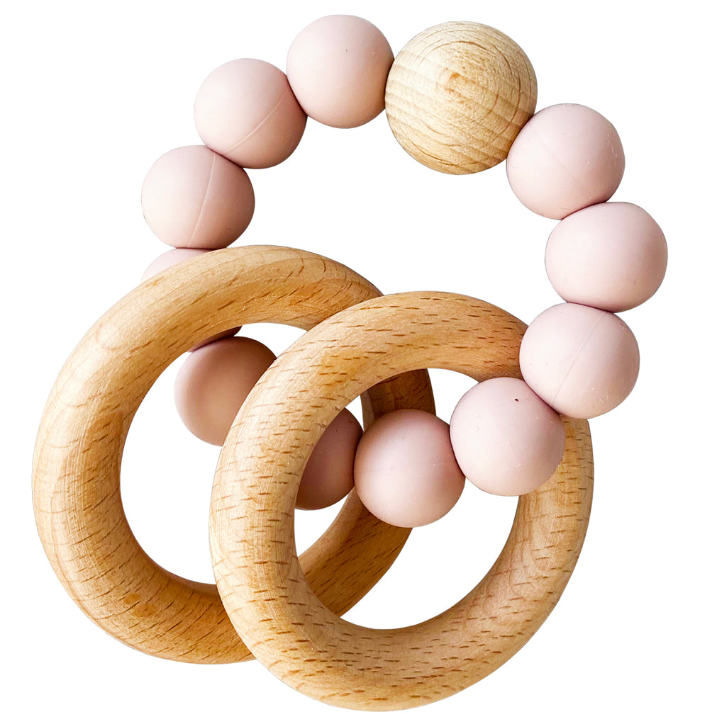 Beechwood Teether Ring Set - Petal