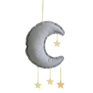 LINEN MOON MOBILE 40CM (assorted colours available)