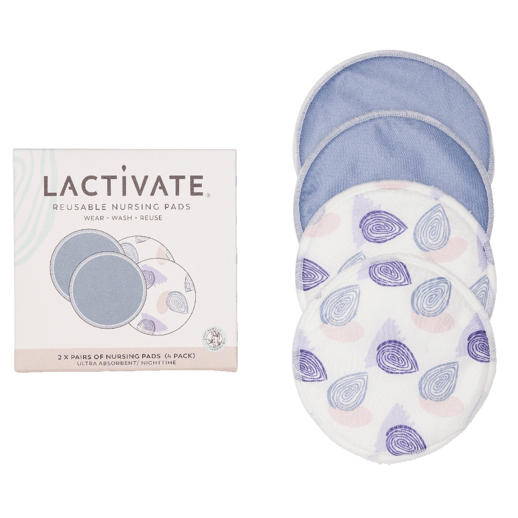 Lactivate® Reusable Night Nursing Pads - 4pk