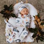 Shipwreck Baby Jersey Wrap & Beanie Gift Box