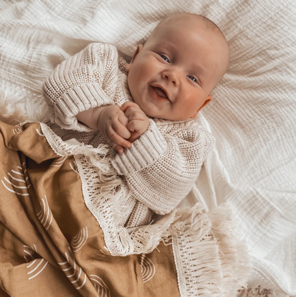 Rainbow Fringe Swaddle