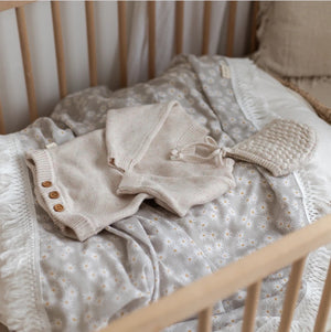 MINI DAISY (SAGE) FRINGE SWADDLE