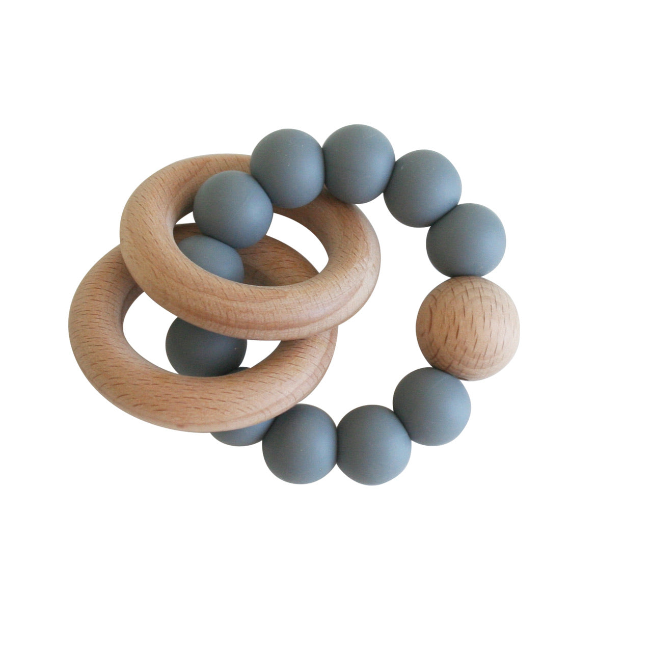 Beechwood Teether Rings Set - Storm Grey