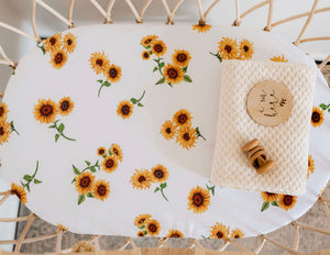 Sunflower Fitted Bassinet/Change table Sheet