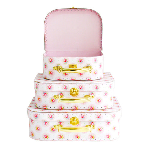 ALIMROSE SUITCASE SET FLORAL MEDALLION