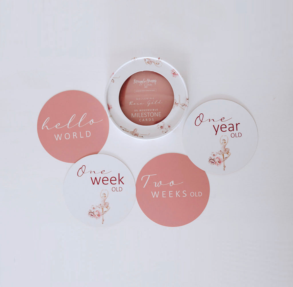 Ballerina & Rosa Reversible Milestone Cards
