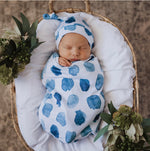 Snuggle Swaddle + Beanie Set - Ocean Skies