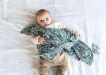 Knit Swaddle Blanket - Topaz