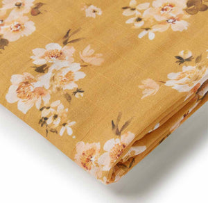 Golden Flower Organic Muslin Wrap GOTS Organic Cotton