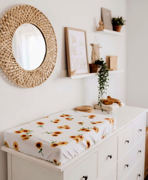 Sunflower Fitted Bassinet/Change table Sheet
