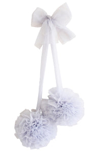 Tulle Pom Pom Decor 2 piece Set - Mist