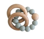 BEECHWOOD TEETHER RINGS - SAGE GREEN