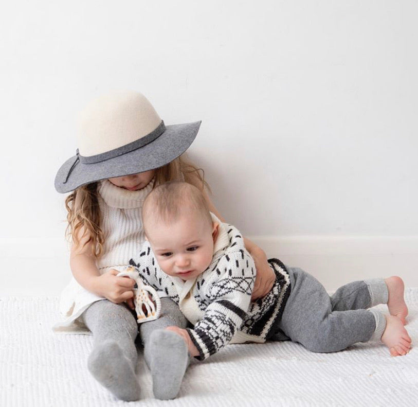 Pointelle Grey Tights - Minihaha