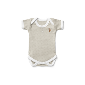 Heritage Beige Short Sleeve Romper