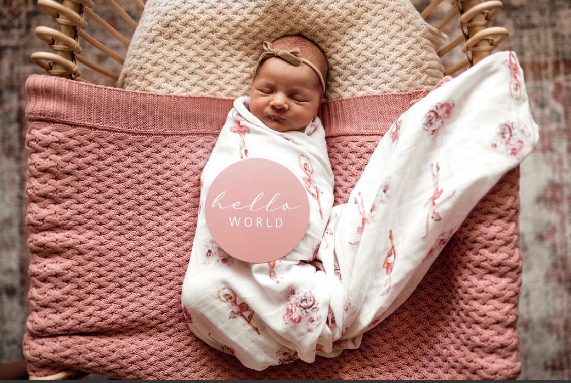 Rosa | Diamond Knit Baby Blanket