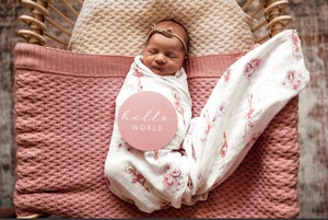 Rosa | Diamond Knit Baby Blanket