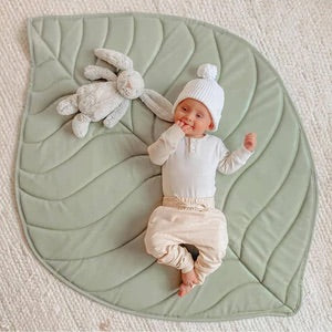 Vegan Leather Quilted Playmat Leaf