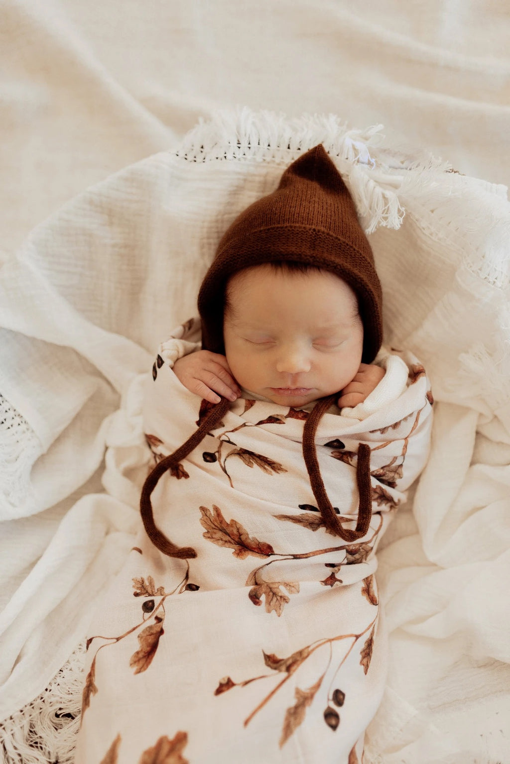 Acorn and Oak Swaddle