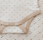 Frill Singlet Romper - Snow Dotty