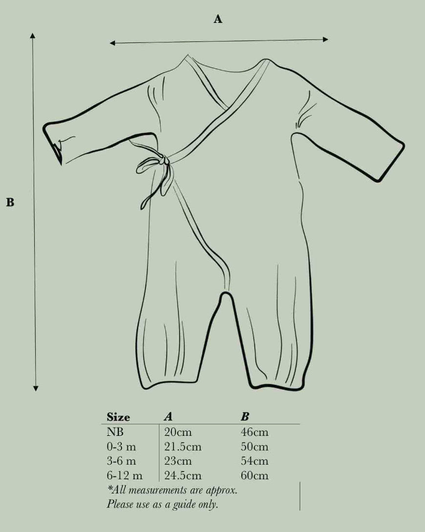 Kimono Onesie - Flax