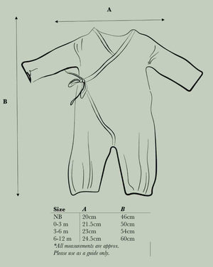 Kimono Onesie - Flax