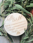 Hello World ‘Gumnut’ Birth Announcement Disc