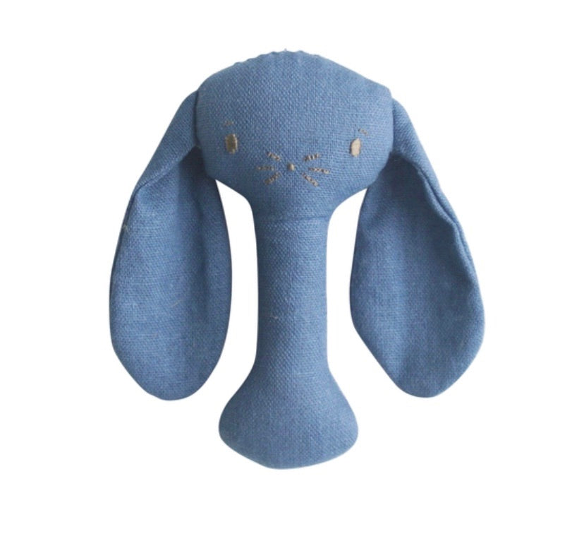 Bobby Bunny Linen Rattle // Assorted Colours