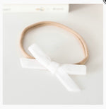 White Velvet Bow