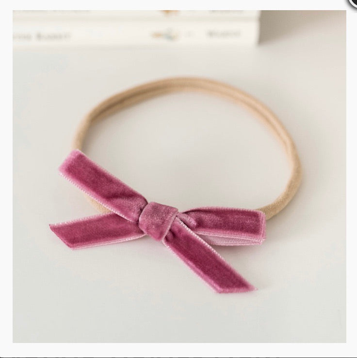 Mauve Velvet Bow