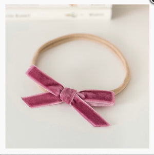 Mauve Velvet Bow