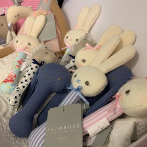 Bobby Bunny Linen Rattle // Assorted Colours