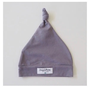 Grey Knotted Beanie