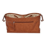 Faux Leather Stroller Organiser/Pram Caddy - Tan