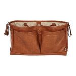 Faux Leather Stroller Organiser/Pram Caddy - Tan
